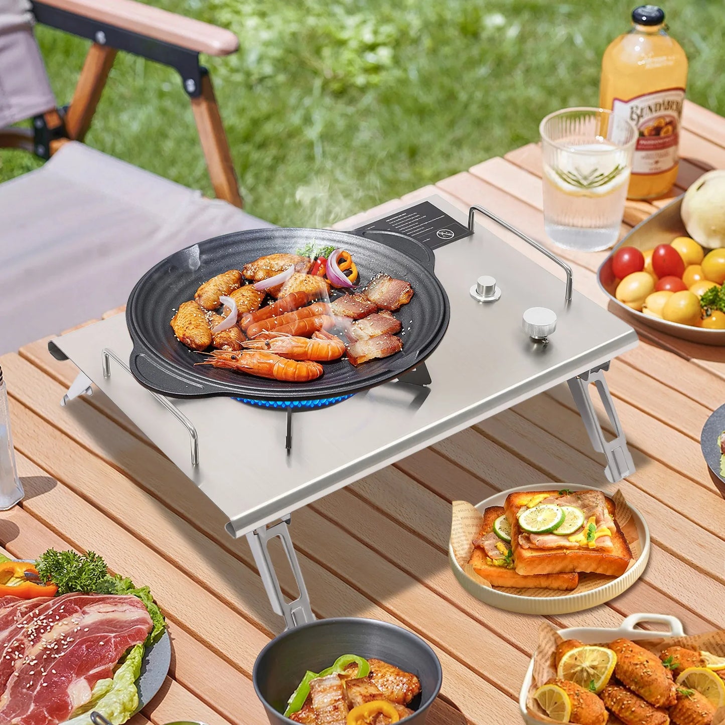 Portable Outdoor Folding Gas Stove With Electronic Ignition