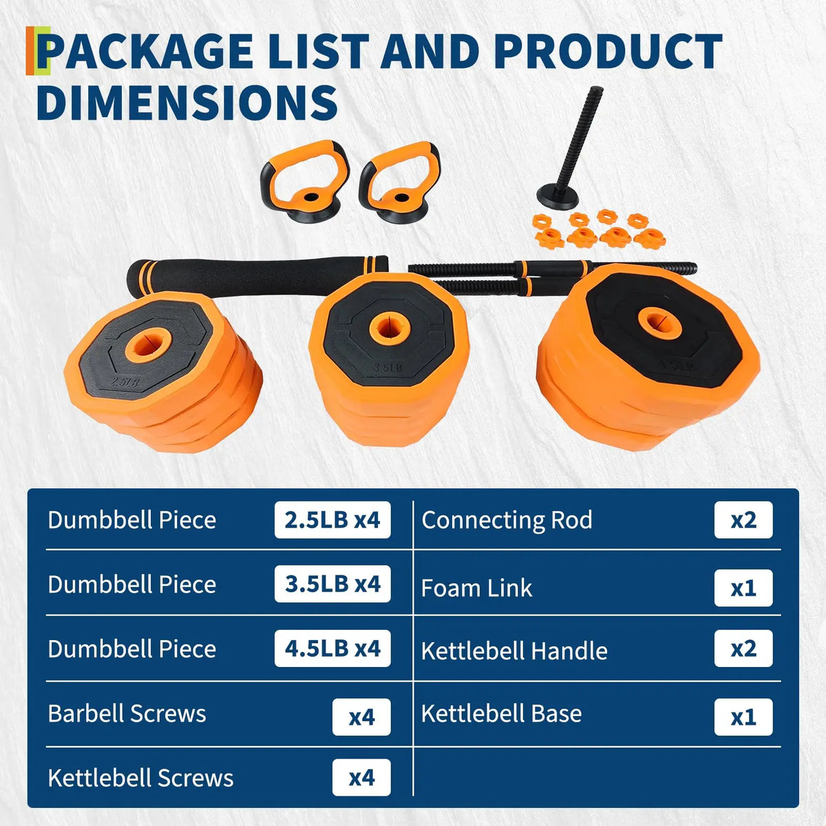 Adjustable Dumbbell Set With Barbell And Kettlebell Options
