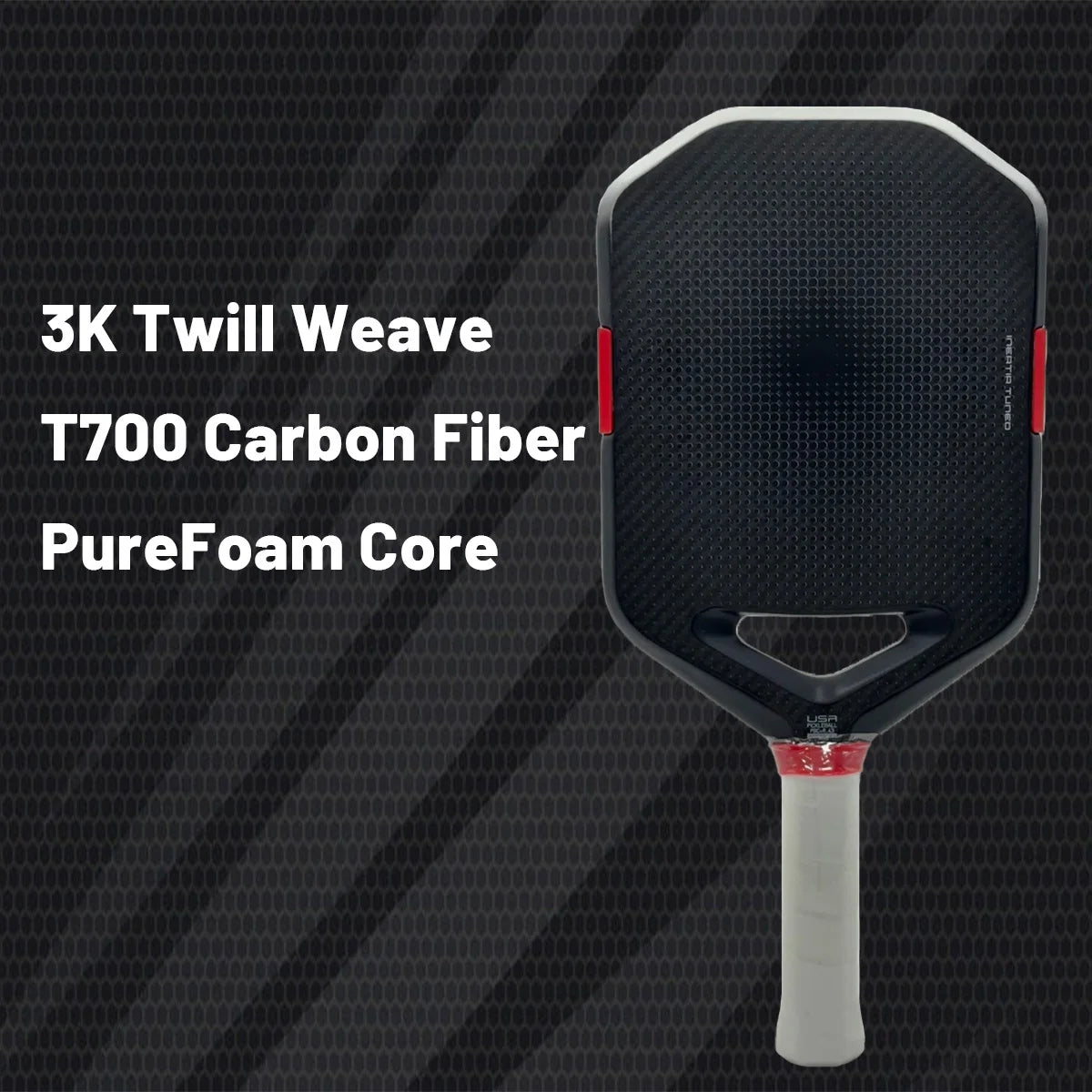Azgairit Plaid Pickleball Paddle With Foam Core And TPU Ring
