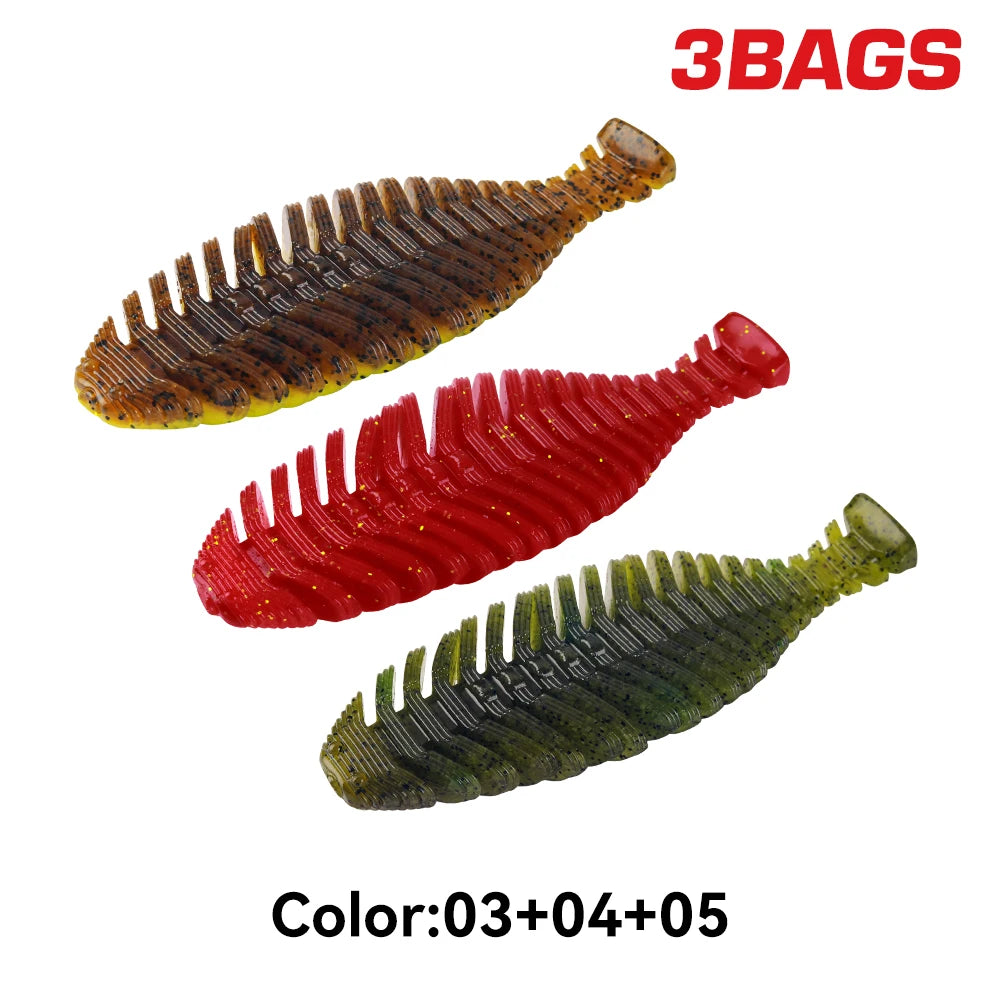 Kingdom Soft Worm Lure Viber Shad Wobbler Pike Bass