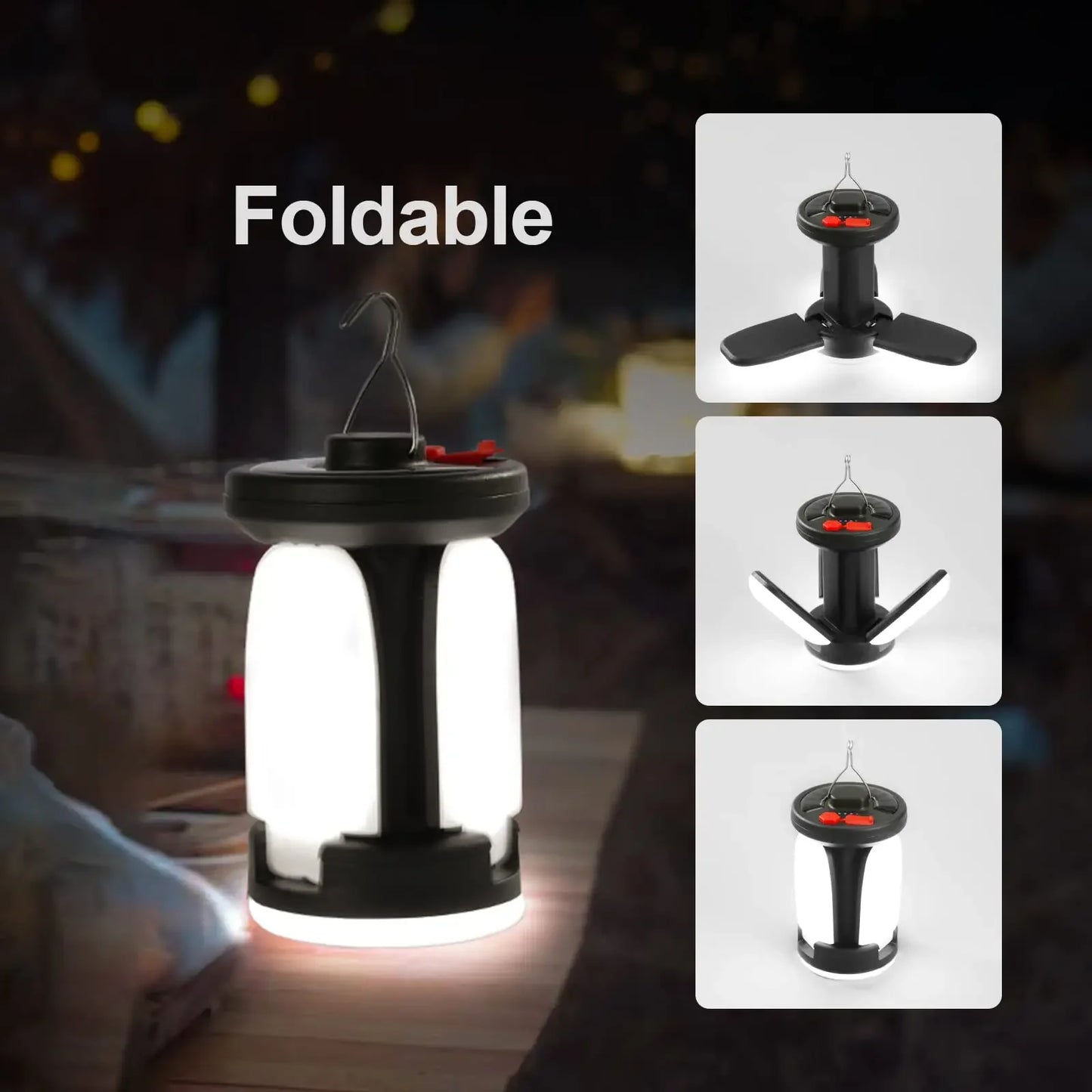 Newbirth Solar LED Camping Lantern 4500mAh 1000LM Emergency Power Bank