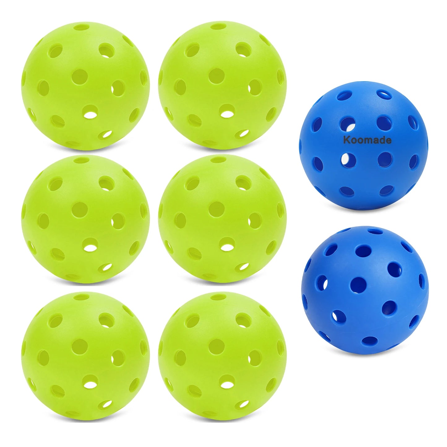 KOOMADE 40-Hole Outdoor Pickleballs USAPA Standard All Weather Pack