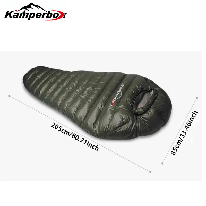 Kamperbox Down Winter Sleeping Bag For Cold Weather Camping