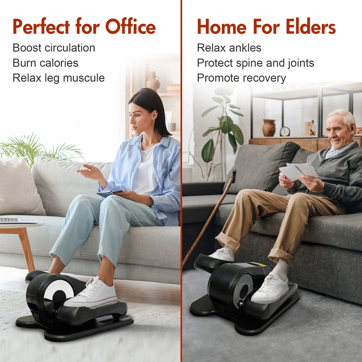 Gamewiu Under Desk Elliptical Mini Exerciser With Remote