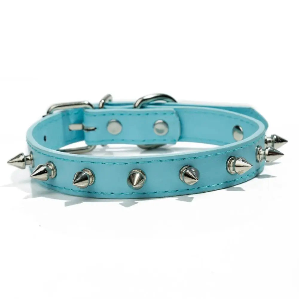 PU Leather Spiked Collar For Cats And Dogs Adjustable