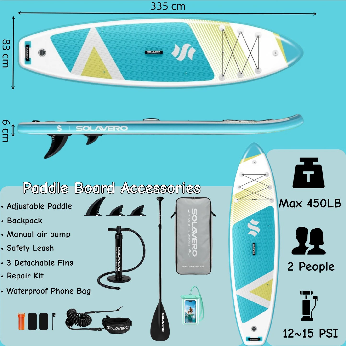 Inflatable Stand Up Paddle Board With EVA Deck For Sea