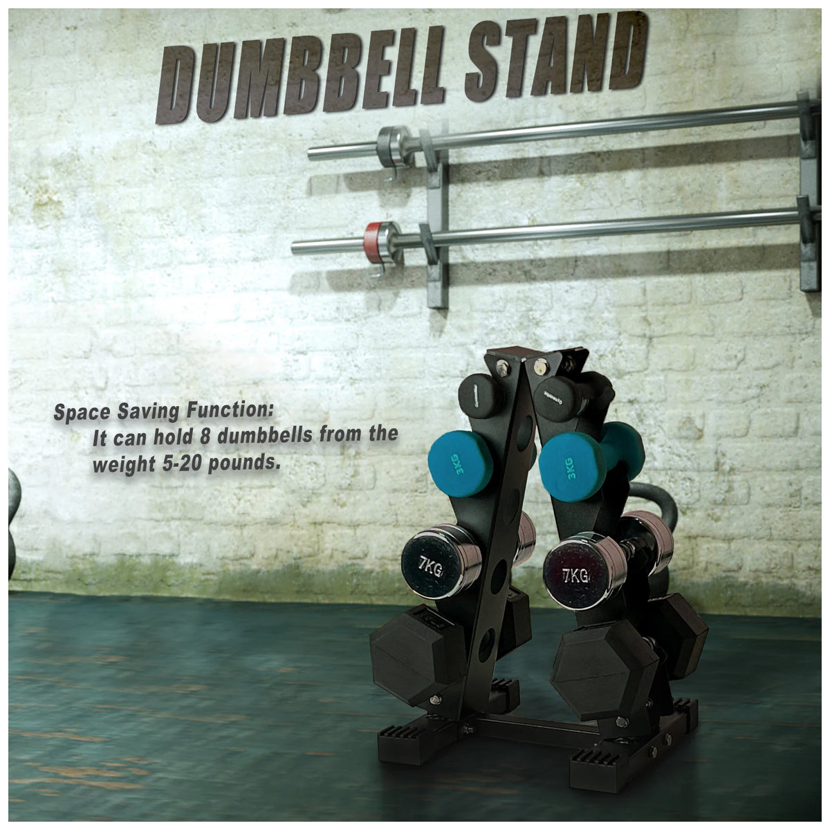 MARSAFIT A Frame Dumbbell Rack for Home Gym Weight Storage