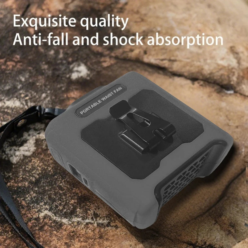 Rechargeable Portable Neck And Waist Clip Fan 10000mAh Flashlight