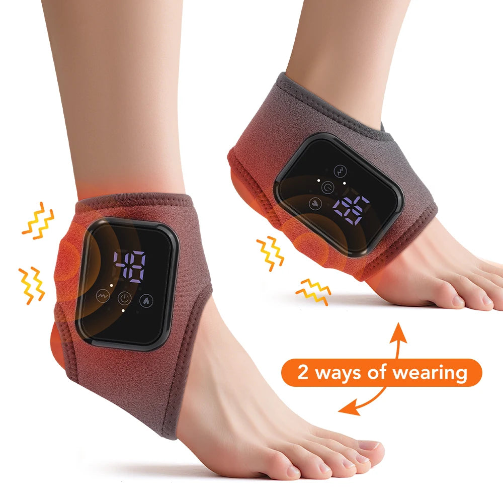 Hailicare Heated Ankle Massager With Heat And Vibration