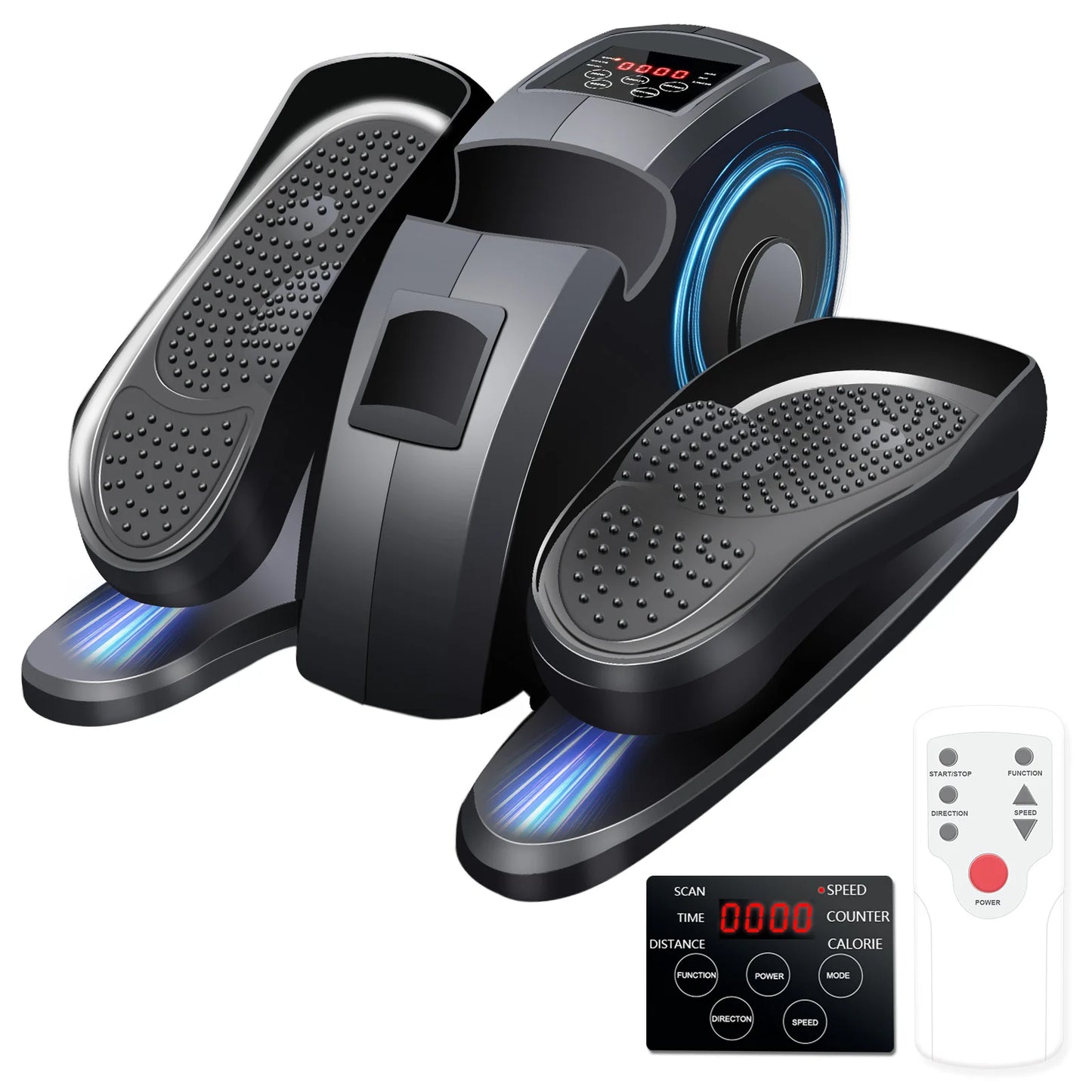 Gamewiu Mini Portable Under Desk Elliptical Pedal Exerciser Remote