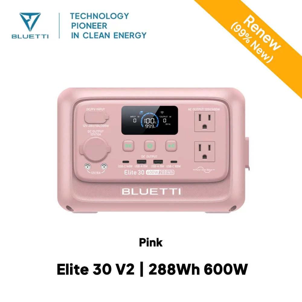 BLUETTI Elite 30 V2 Portable Power Station 288Wh Solar Generator