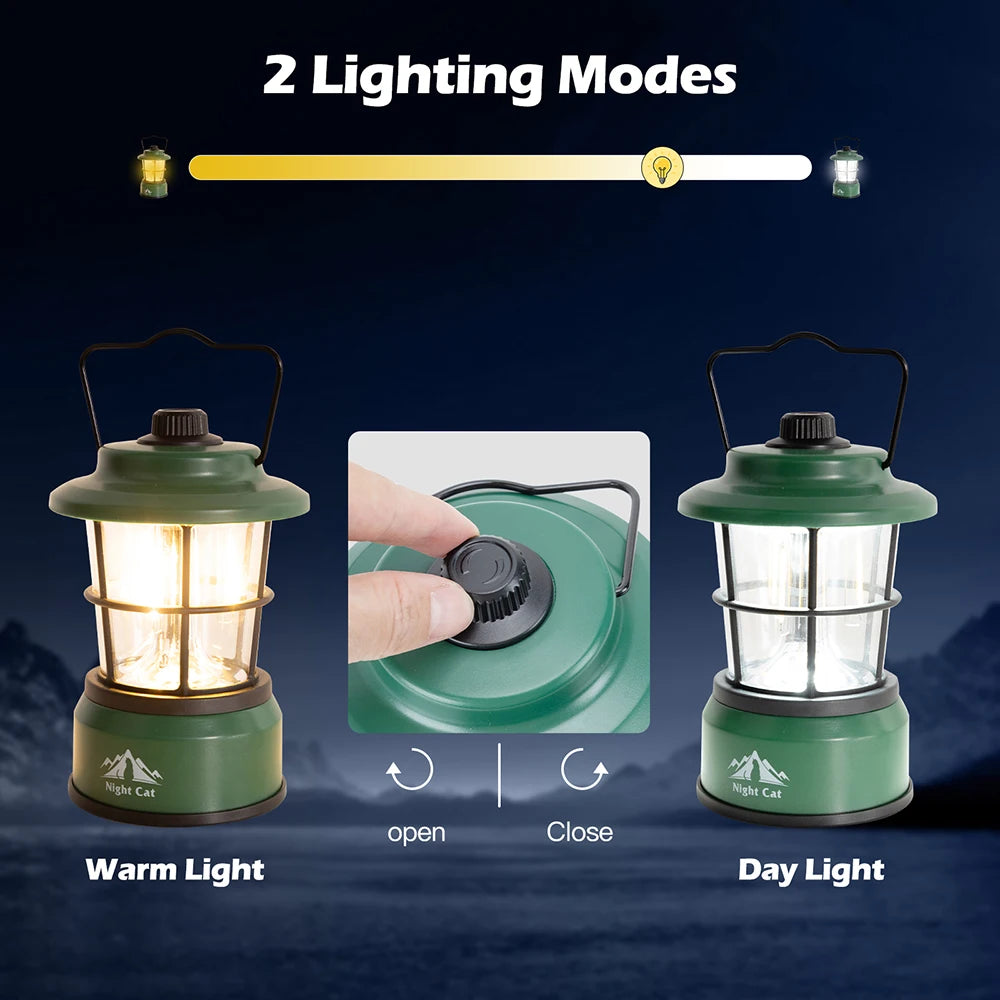 Night Cat LED Camping Lantern 360 Degree Panoramic Light