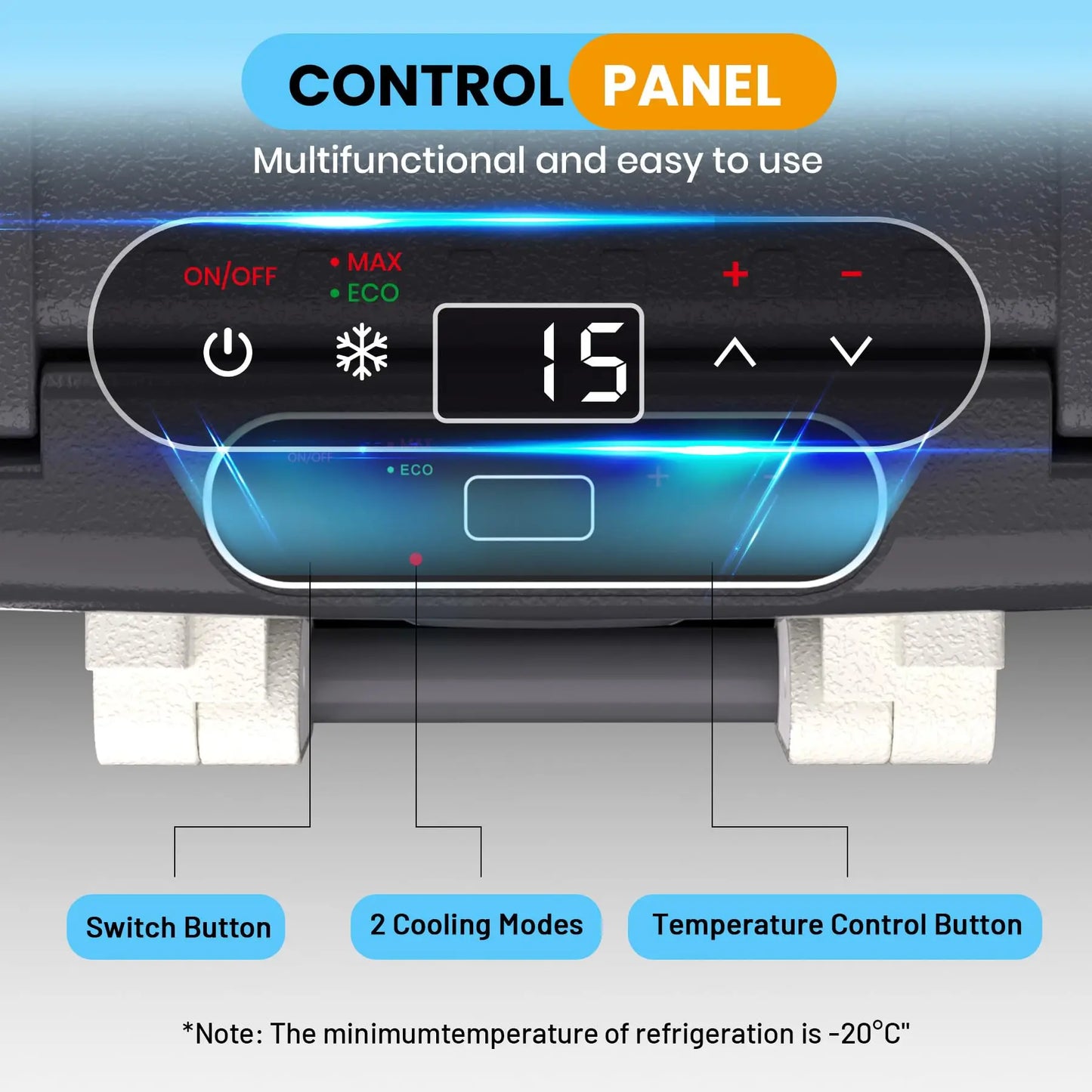 HiMISS 12V Car Refrigerator Portable Fridge Freezer for Travel
