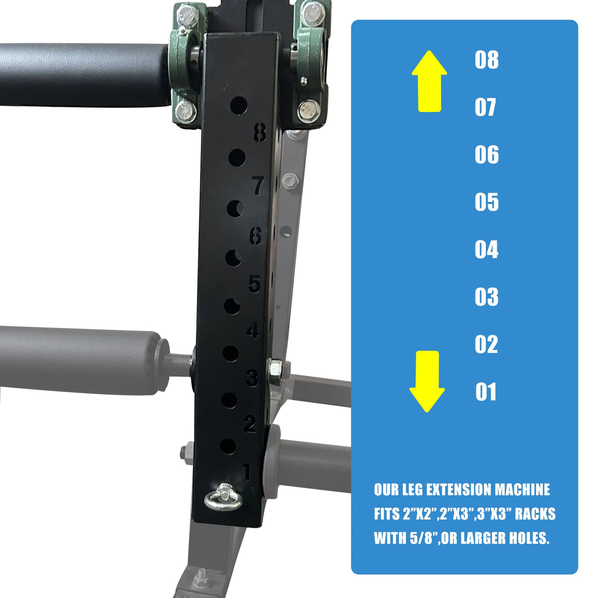 MARSAFIT Rack Mounted Leg Extension and Curl Attachment