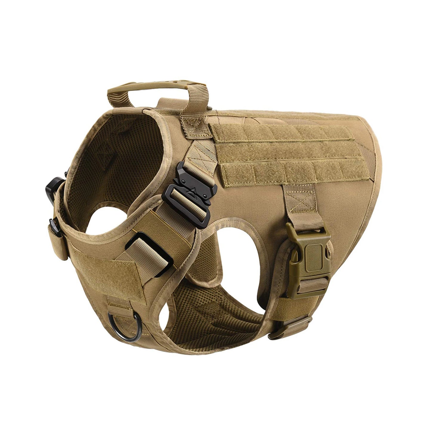 Tactical Dog Harness Vest Molle Pouches Nylon