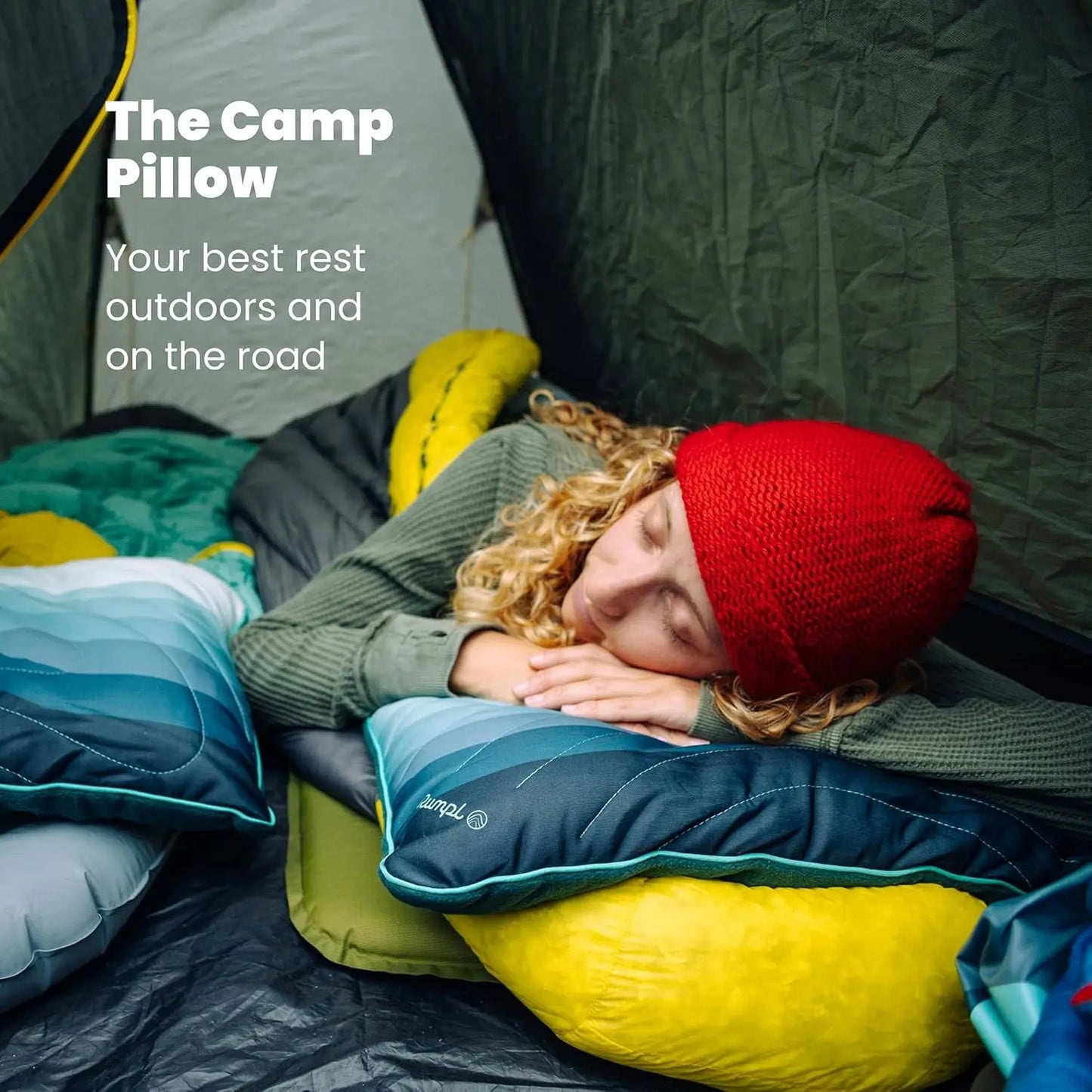 YTYIN Adjustable Camp Pillow Memory Foam Travel Outdoors