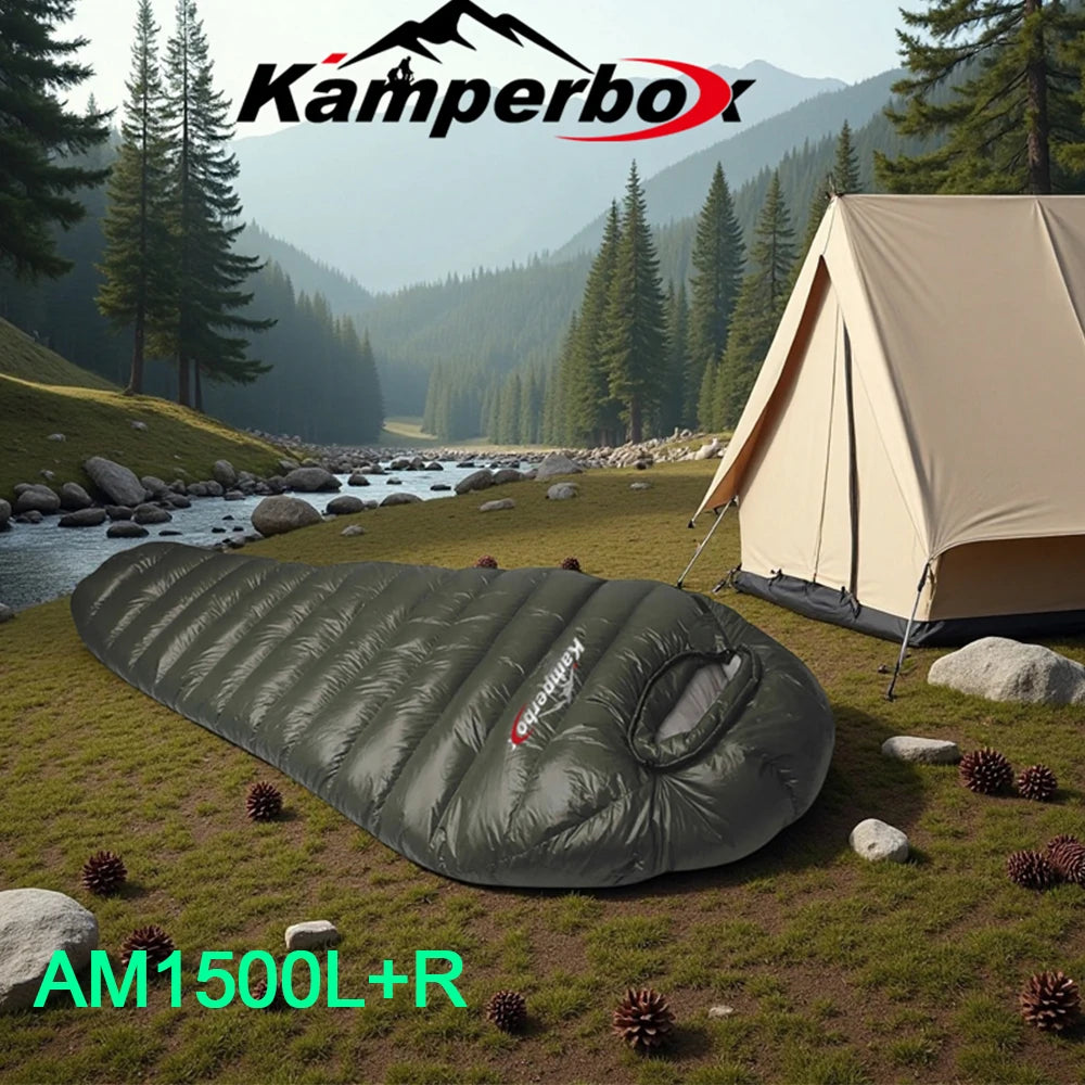 Kamperbox Winter Down Sleeping Bag for Cold Weather Camping