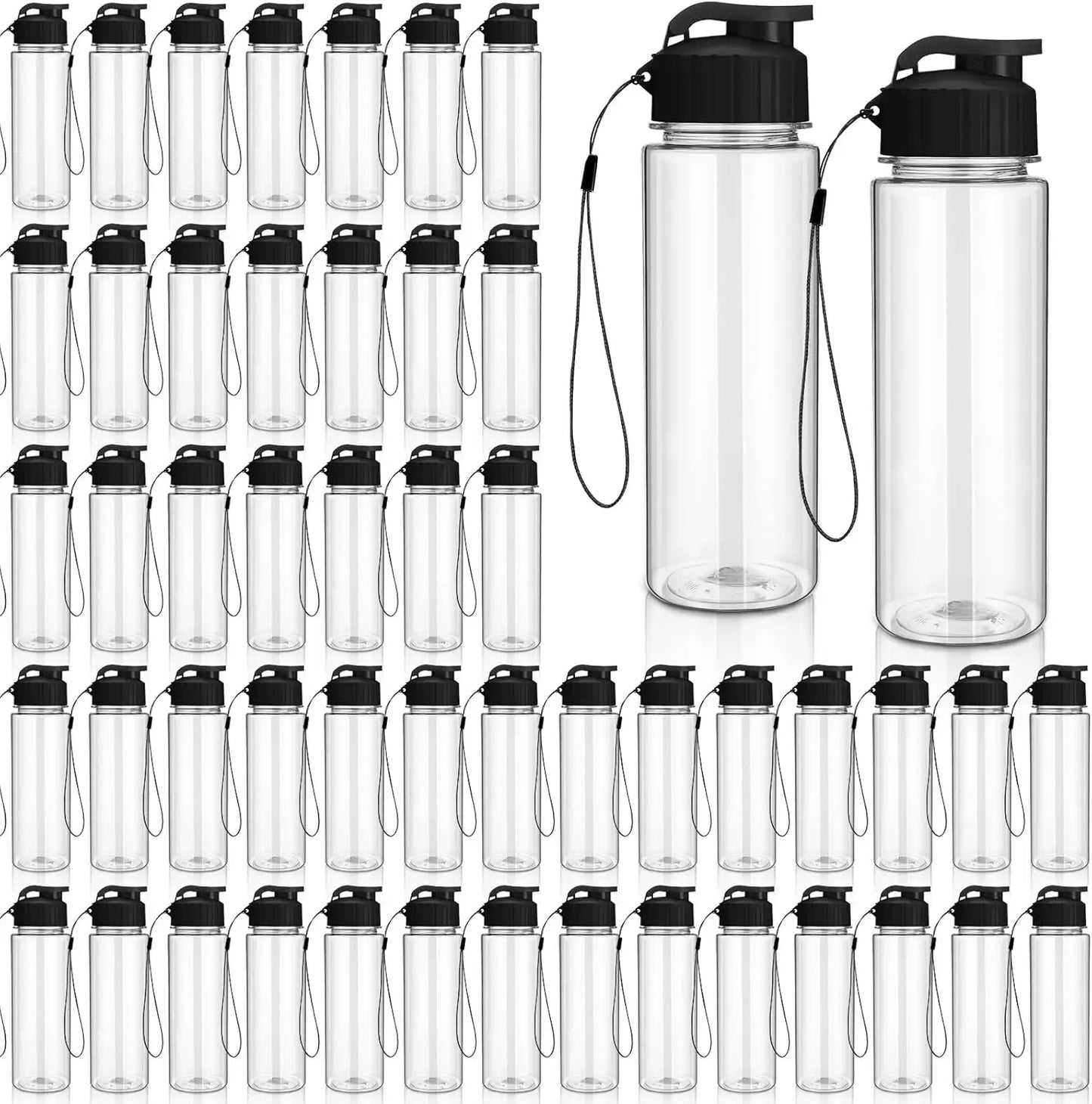 YTYIN 50 Pack Plastic Water Bottles Leak Proof