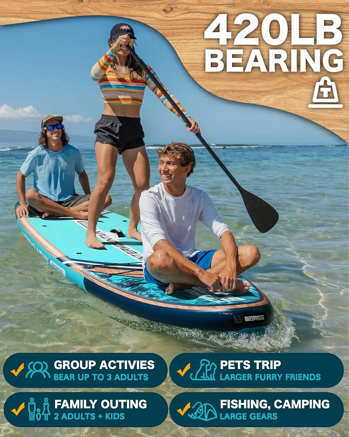 Waterproof Inflatable Paddle Board For Adults With Accessories