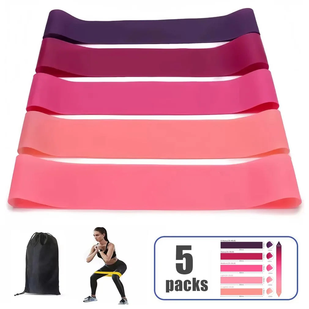 TPE Resistance Loop Bands With Five Levels For Home Workout