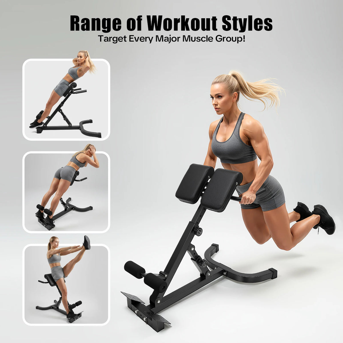 Adjustable Multi-Functional Hyper Back Extension Roman Chair Ab Situp