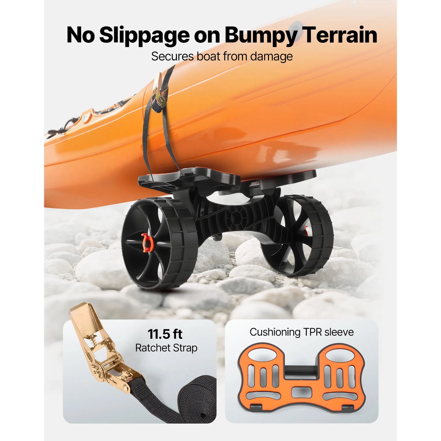 SucceBuy Kayak Cart 300 Pound Capacity Foldable Trolley