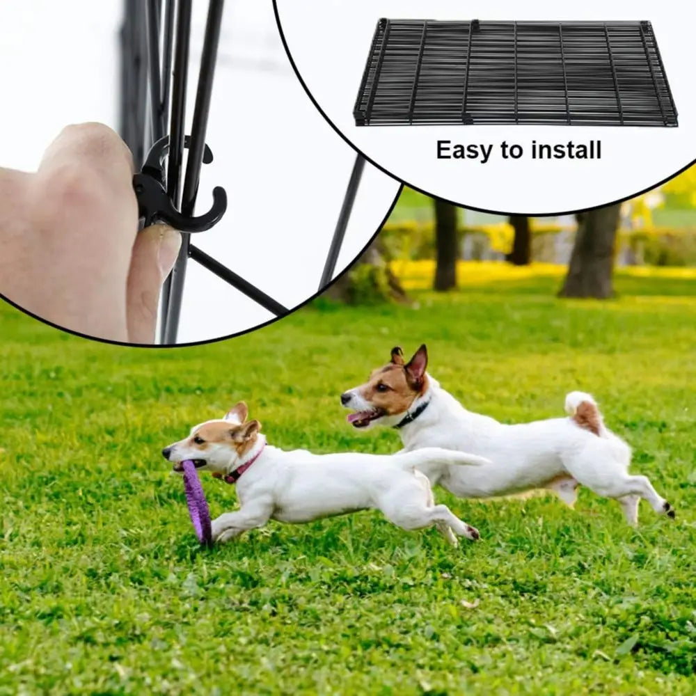 Portable Metal Dog Exercise Playpen With Access Door