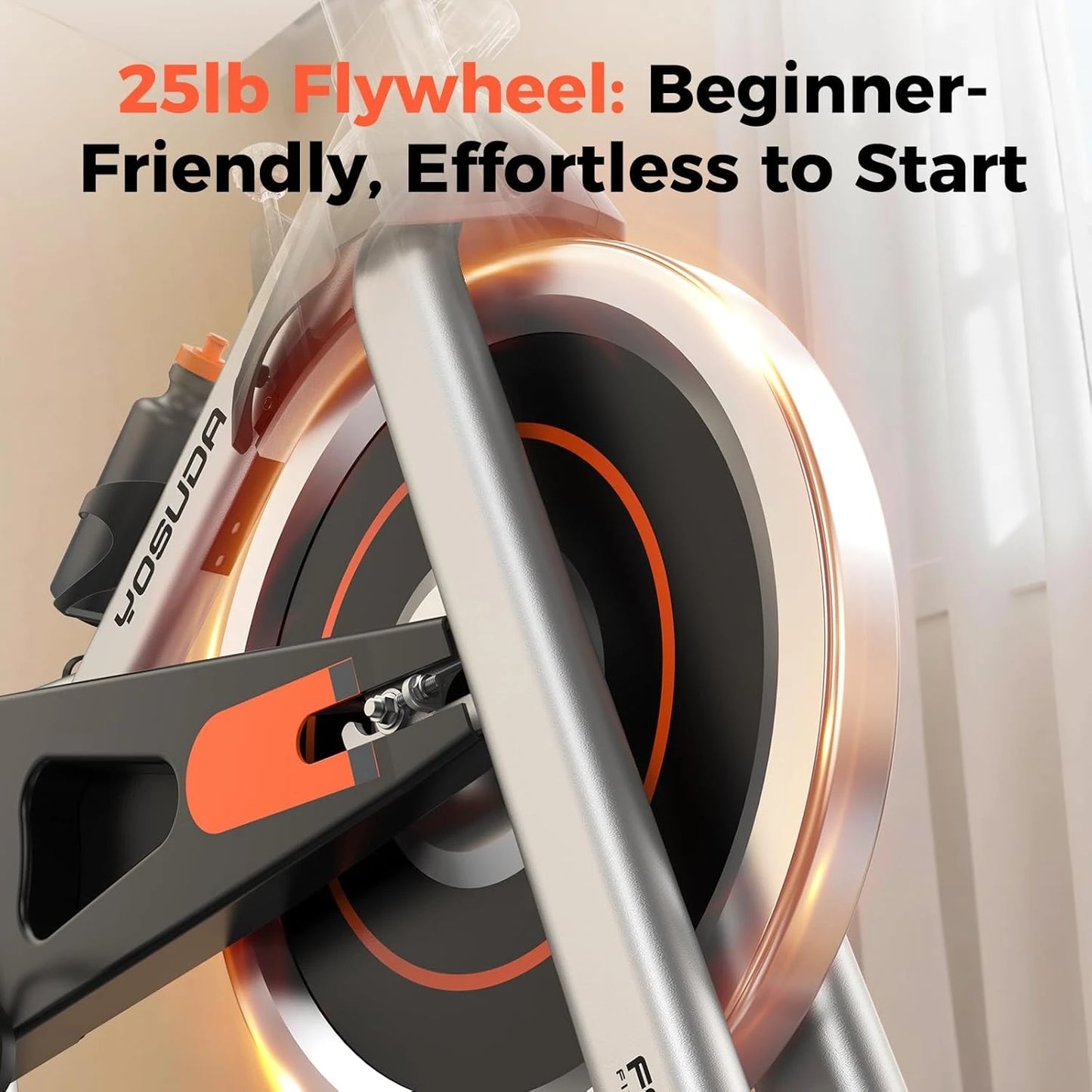 YOSUDA Indoor Magnetic Exercise Bike With Exclusive App Bluetooth