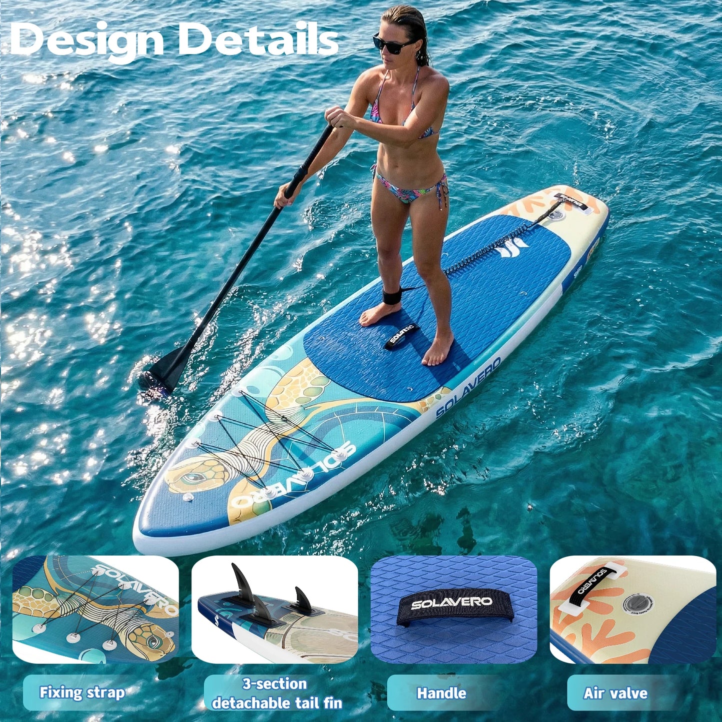 Inflatable Stand Up Paddle Board With EVA Deck For Sea