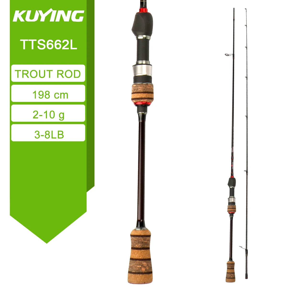 KUYING TETON Spinning Rod BFS Casting Lure Rod Carbon