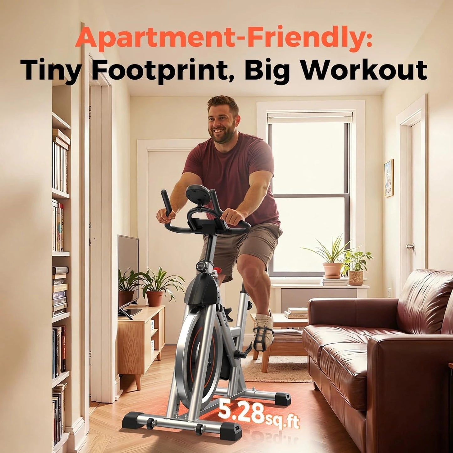 YOSUDA Indoor Magnetic Exercise Bike With Exclusive App Bluetooth
