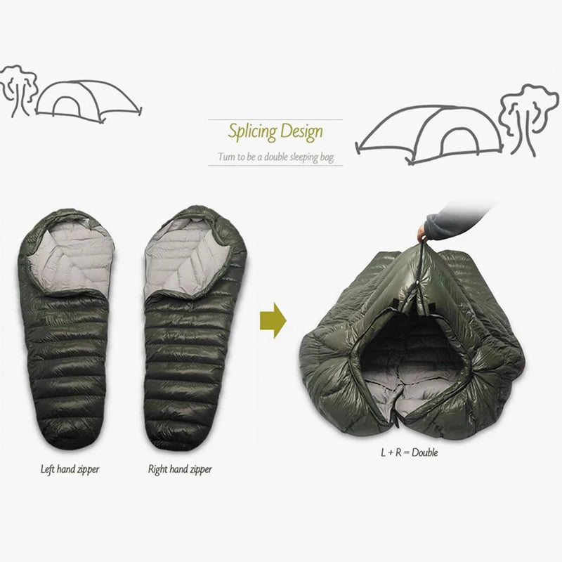 Kamperbox Winter Down Sleeping Bag for Cold Weather Camping