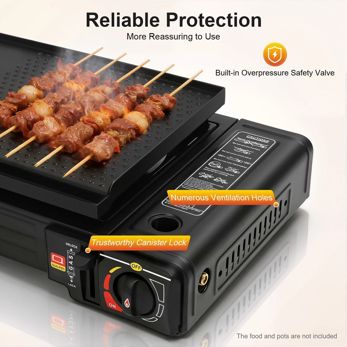 Dual Burner Portable Gas Stove 5000W With Piezo Ignition