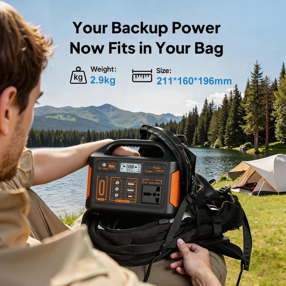 GaiaRay 500W Portable Power Station With 460.8Wh LiFePO4 Battery