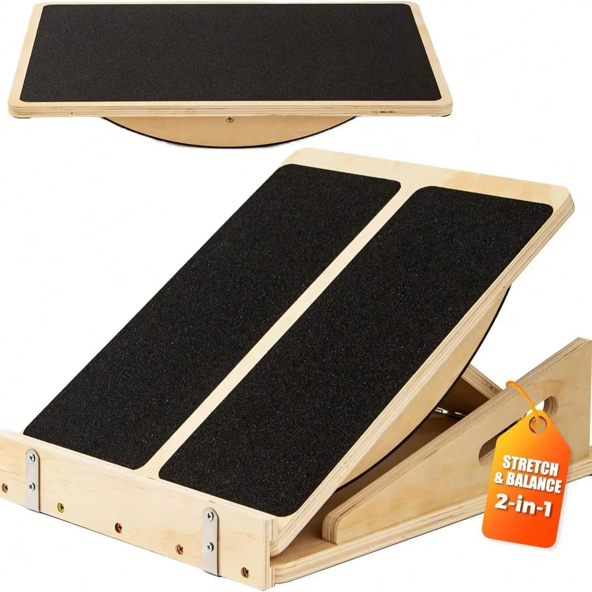 Adjustable Wooden Balance Board For Calf Stretch And Strength Training