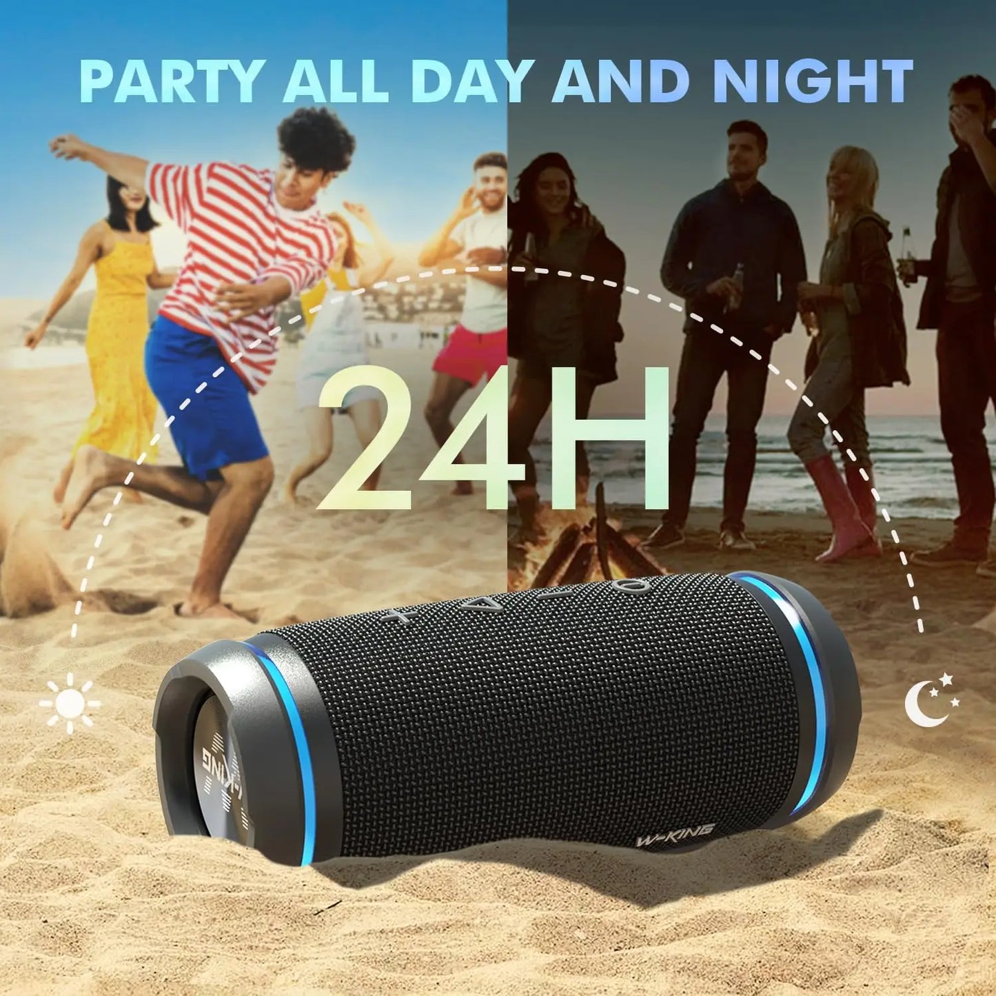 W-King BT226 Portable Bluetooth Speaker 36W Bass IPX6 Waterproof