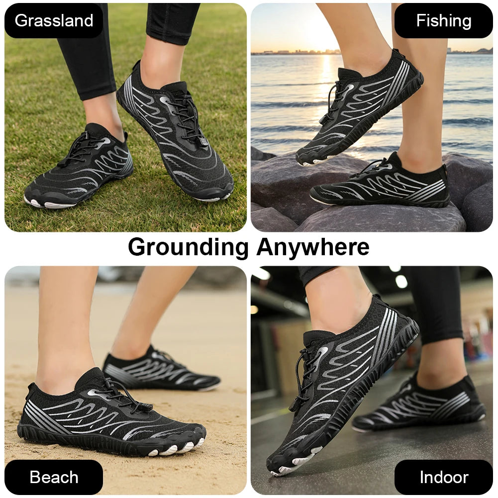 APWIKOGER Grounding Copper Shoes Unisex Non Slip Aqua Footwear