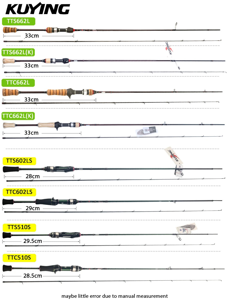 KUYING TETON Spinning Rod BFS Casting Lure Rod Carbon