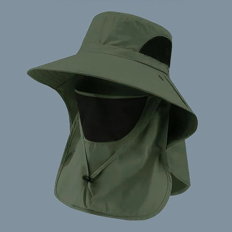 UV Protection Outdoor Hat With Neck Flap For Men Women