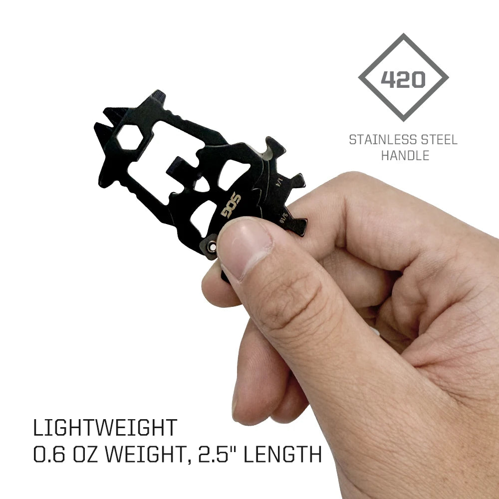 SOG MacV Stainless Steel EDC Multitool Keychain Bottle Opener Screwdriver