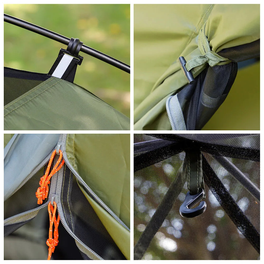 Night Cat Upgraded Backpacking Tent Easy Clip Setup