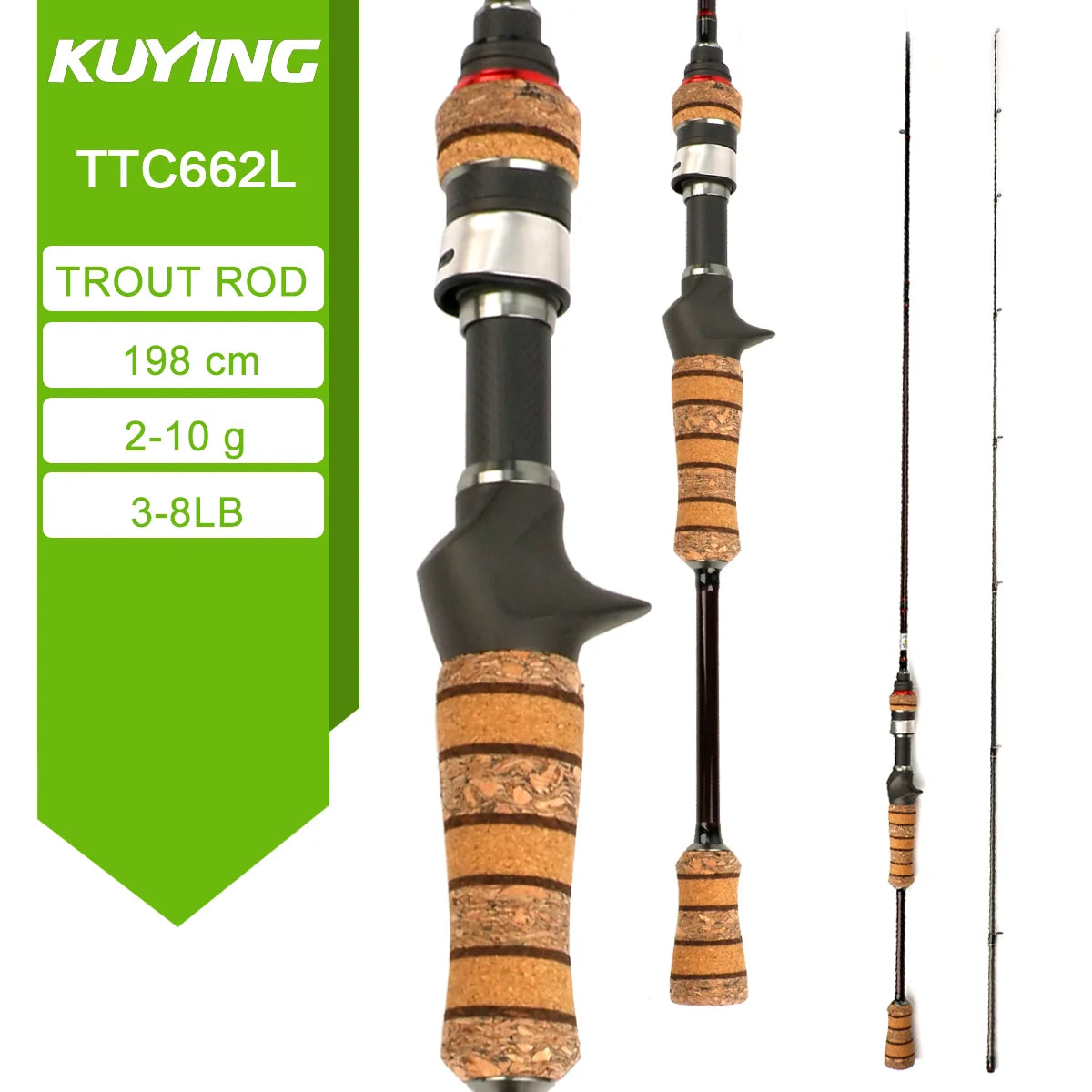 KUYING TETON Spinning Rod BFS Casting Lure Rod Carbon