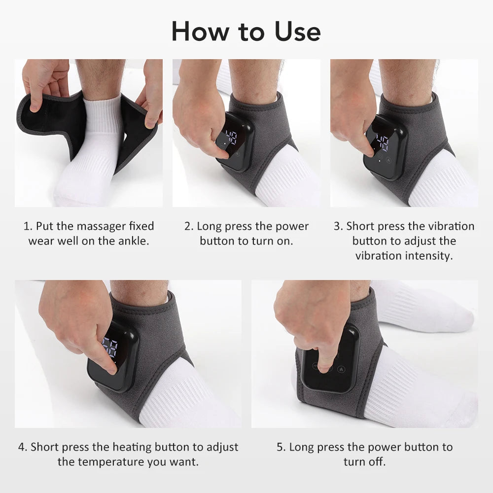 Hailicare Heated Ankle Massager With Heat And Vibration