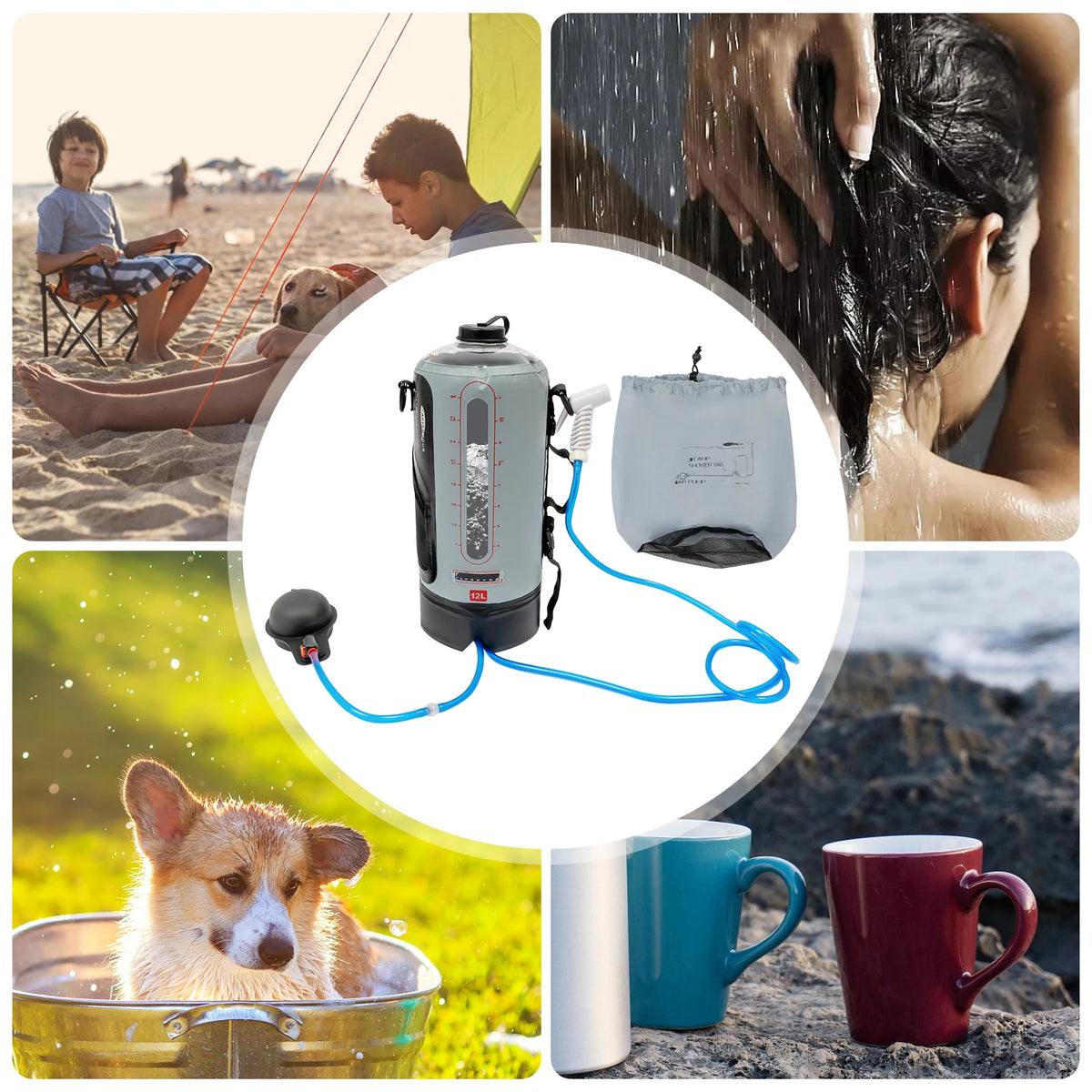 Bymaocar Portable Camping Shower Bag For Outdoor Adventures
