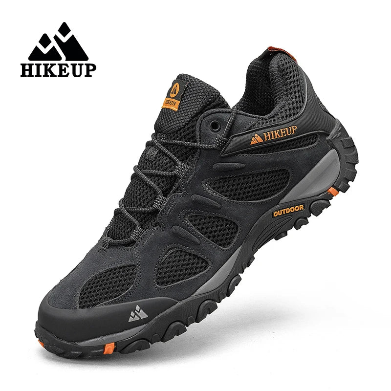 HIKEUP Men Hiking Shoes Non Slip Breathable Outdoor Sneaker