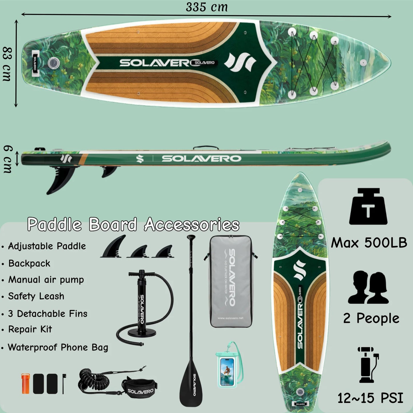 Inflatable Stand Up Paddle Board With EVA Deck For Sea