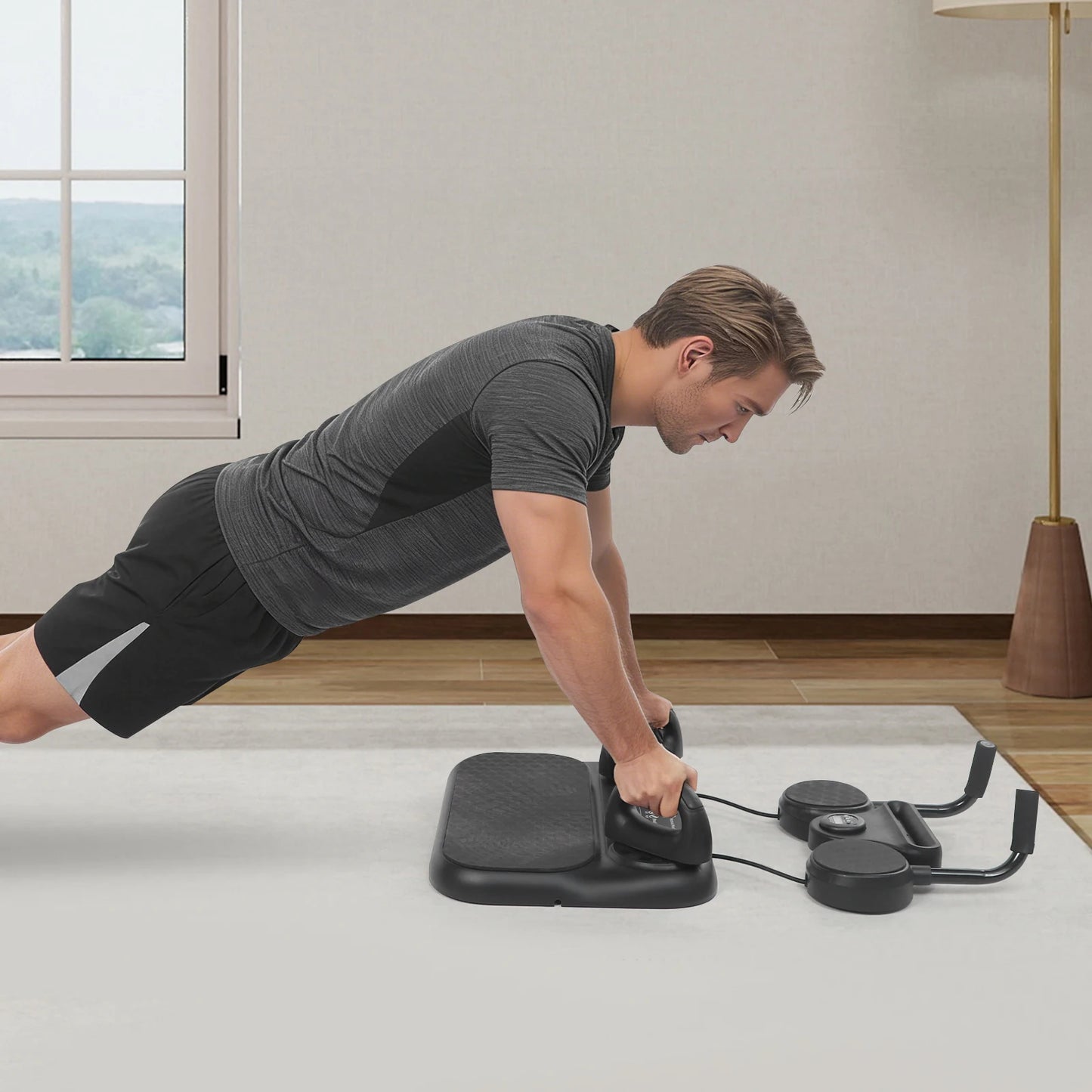 Pilates Board Multifunctional Abdominal Board With Timer Home Gym