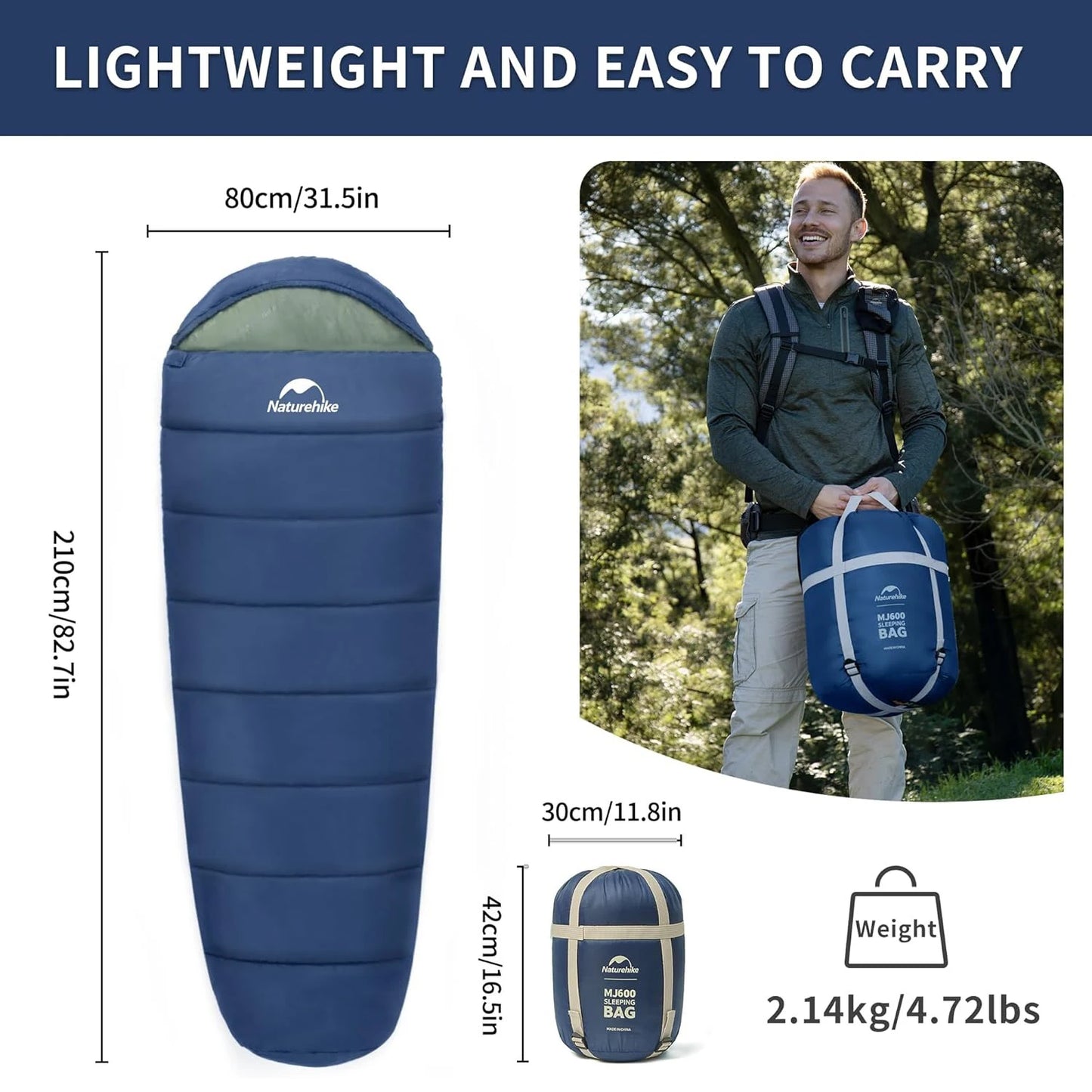 Naturehike Mummy Sleeping Bag For Adults MJ300 MJ600