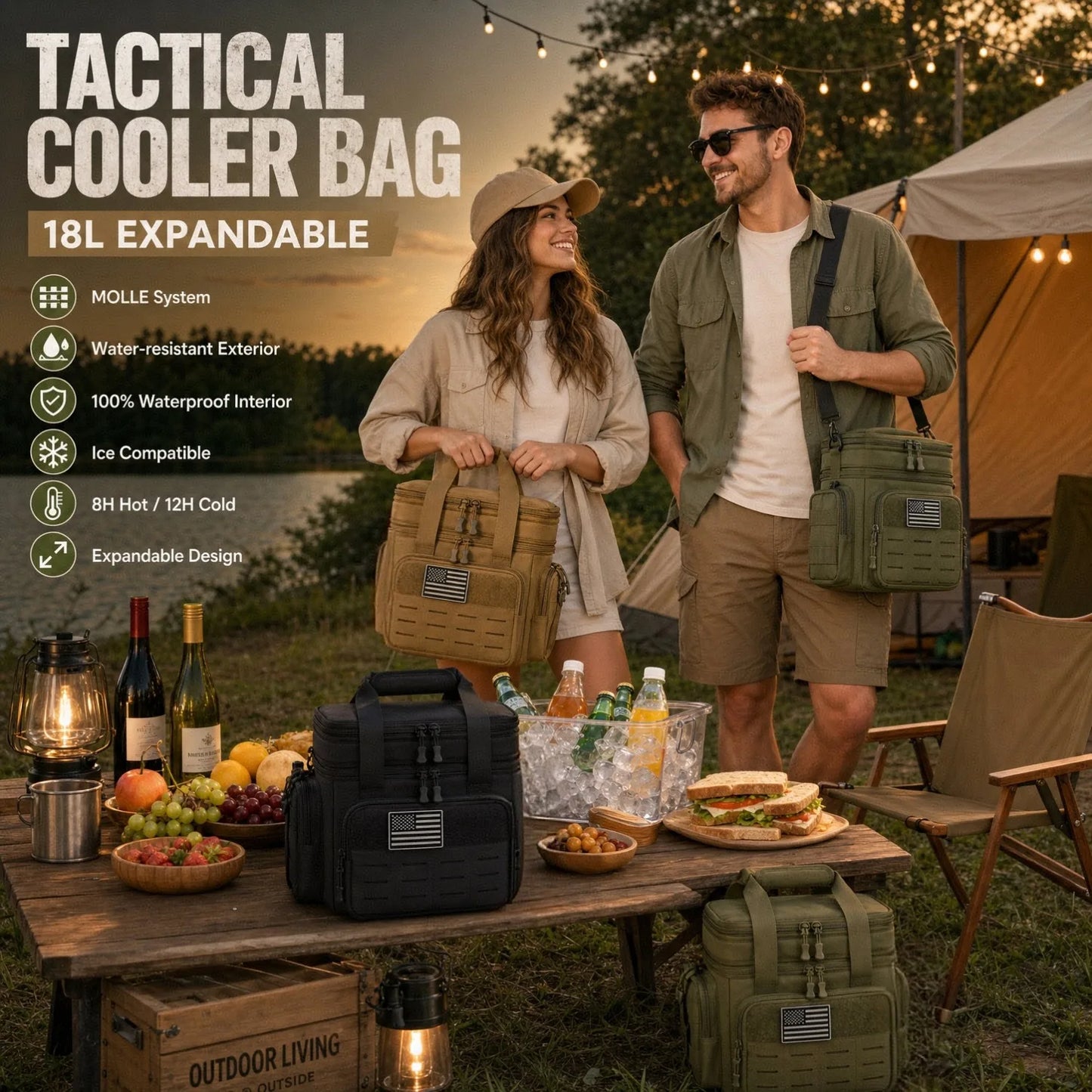 ReFire Gear Insulated Picnic Cooler Bag