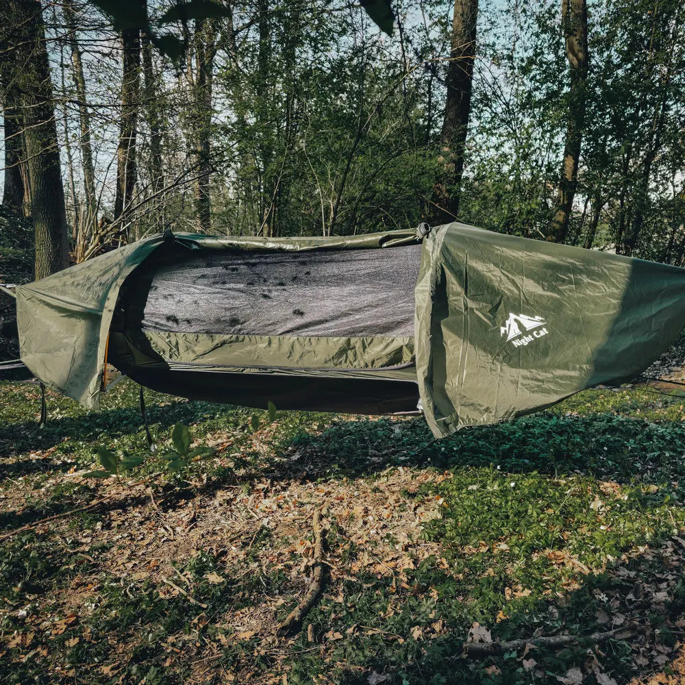 Night Cat Hammock Tent With Mosquito Net Rainfly Storage